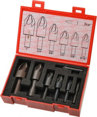 Keo - 7 Piece, 1/4 to 1" Head Diam, 60° Included Angle, Single End Countersink Set - Industrial Tool & Supply