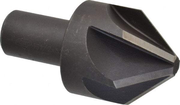 Keo - 1-1/2" Head Diam, 3/4" Shank Diam, 6 Flute 82° High Speed Steel Countersink - Bright Finish, 2-7/8" OAL, Single End, Straight Shank, Right Hand Cut - Industrial Tool & Supply