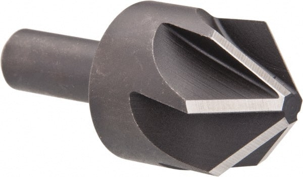 Keo - 1-1/4" Head Diam, 1/2" Shank Diam, 6 Flute 90° High Speed Steel Countersink - Industrial Tool & Supply