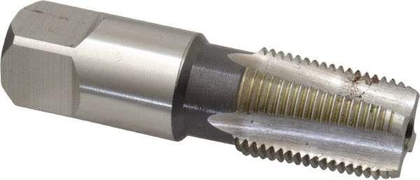 Hertel - 3/8-18 NPTF Thread, 4 Flute Standard Pipe Tap - 2-9/16" OAL, Bright Finish, High Speed Steel - Exact Industrial Supply