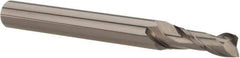 Hertel - 15/32", 1" LOC, 1/2" Shank Diam, 3" OAL, 2 Flute, Solid Carbide Square End Mill - Single End, AlTiN Finish, Spiral Flute, 30° Helix, Centercutting, Right Hand Cut, Right Hand Flute - Industrial Tool & Supply