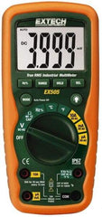 Extech - EX505, CAT IV, 1,000 VAC/VDC, Digital True RMS Multimeter - 40 mOhm, Measures Voltage, Capacitance, Current, Frequency, Resistance, Temperature - Industrial Tool & Supply