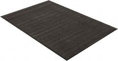PRO-SAFE - 6 Ft. Long x 4 Ft. Wide, Poly Blended Carpet Surface, Cut Pile Entrance Matting - 3/8 Inch Thick, Indoor, Medium Traffic, Vinyl, Charcoal - Industrial Tool & Supply