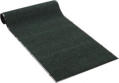 PRO-SAFE - 10 Ft. Long x 3 Ft. Wide, Poly Blended Carpet Surface, Ribbed Entrance Matting - 5/16 Inch Thick, Indoor, Medium Traffic, Vinyl, Green - Industrial Tool & Supply