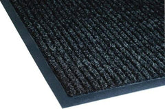 PRO-SAFE - 8 Ft. Long x 4 Ft. Wide, Poly Blended Carpet Surface, Ribbed Entrance Matting - 5/16 Inch Thick, Indoor, Medium Traffic, Vinyl, Gray - Industrial Tool & Supply