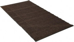 PRO-SAFE - 8 Ft. Long x 4 Ft. Wide, Poly Blended Carpet Surface, Ribbed Entrance Matting - 5/16 Inch Thick, Indoor, Medium Traffic, Vinyl, Brown - Industrial Tool & Supply