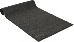 PRO-SAFE - 10 Ft. Long x 3 Ft. Wide, Poly Blended Carpet Surface, Ribbed Entrance Matting - 5/16 Inch Thick, Indoor, Medium Traffic, Vinyl, Gray - Industrial Tool & Supply