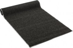 PRO-SAFE - 8 Ft. Long x 4 Ft. Wide, Poly Blended Carpet Surface, Ribbed Entrance Matting - 5/16 Inch Thick, Indoor, Medium Traffic, Vinyl, Black - Industrial Tool & Supply