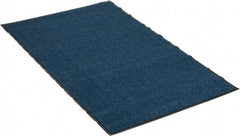 PRO-SAFE - 6 Ft. Long x 4 Ft. Wide, Poly Blended Carpet Surface, Chevron Ribbed Entrance Matting - 5/16 Inch Thick, Indoor, Medium Traffic, Vinyl, Blue, 4 Edged Side - Industrial Tool & Supply