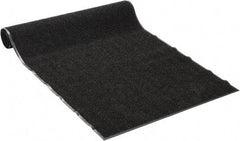 PRO-SAFE - 8 Ft. Long x 4 Ft. Wide, Poly Blended Carpet Surface, Chevron Ribbed Entrance Matting - 5/16 Inch Thick, Indoor, Medium Traffic, Vinyl, Charcoal, 4 Edged Side - Industrial Tool & Supply