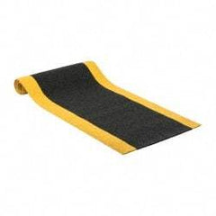 PRO-SAFE - 6' Long x 2' Wide, Dry Environment, Anti-Fatigue Matting - Black with Yellow Borders, Urethane with Vinyl Sponge Base, Beveled on 4 Sides - Industrial Tool & Supply