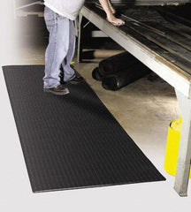 PRO-SAFE - 60' Long x 6' Wide, Dry Environment, Anti-Fatigue Matting - Black, Vinyl with Vinyl Sponge Base, Beveled on 4 Sides - Industrial Tool & Supply