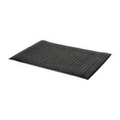 PRO-SAFE - 3' Long x 2' Wide, Dry Environment, Anti-Fatigue Matting - Black, Vinyl with Vinyl Sponge Base, Beveled on 4 Sides - Industrial Tool & Supply