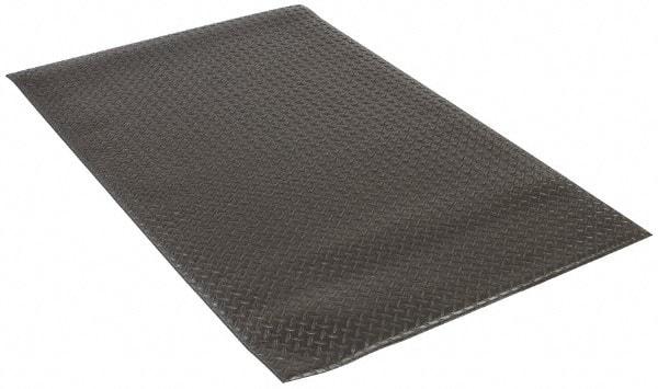 PRO-SAFE - 5' Long x 3' Wide, Dry Environment, Anti-Fatigue Matting - Black, Vinyl with Vinyl Sponge Base, Beveled on 4 Sides - Industrial Tool & Supply