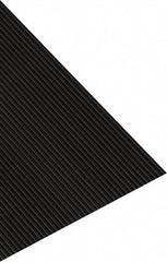 PRO-SAFE - 105 Ft. Long x 3 Ft. Wide, Vinyl Surface, V-Ribbed Entrance Matting - 1/8 Inch Thick, Indoor and Outdoor, Heavy Traffic, Vinyl, Black - Industrial Tool & Supply