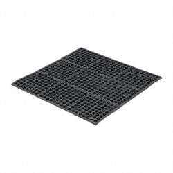 PRO-SAFE - 3' Long x 3' Wide x 5/8" Thick, Anti-Fatigue Modular Matting Tiles - Black, For Dry & Wet Areas, Series Pro-Safe - Industrial Tool & Supply