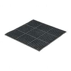 PRO-SAFE - 3' Long x 3' Wide x 5/8" Thick, Anti-Fatigue Modular Matting Tiles - Black, For Dry & Wet Areas, Series Pro-Safe - Industrial Tool & Supply