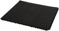 PRO-SAFE - 3' Long x 3' Wide x 5/8" Thick, Anti-Fatigue Modular Matting Tiles - 2 Interlocking Sides, Black, For Dry & Wet Areas, Series Pro-Safe - Industrial Tool & Supply