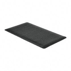 PRO-SAFE - 5' Long x 3' Wide, Dry Environment, Anti-Fatigue Matting - Black, Vinyl with Vinyl Sponge Base, Beveled on 4 Sides - Industrial Tool & Supply