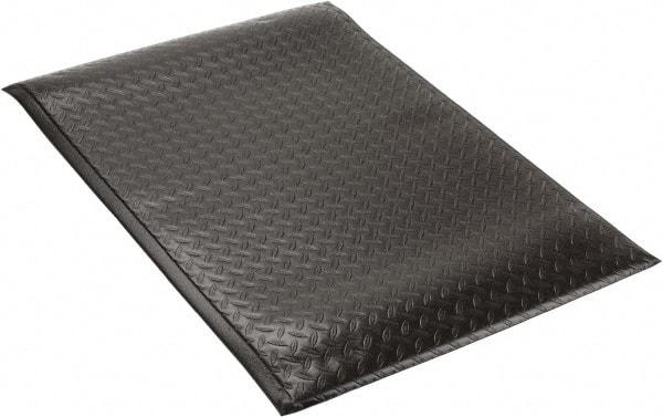 PRO-SAFE - 3' Long x 2' Wide, Dry Environment, Anti-Fatigue Matting - Black, Vinyl with Vinyl Sponge Base, Beveled on 4 Sides - Industrial Tool & Supply