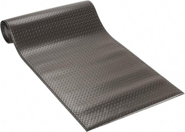 PRO-SAFE - 12' Long x 3' Wide, Dry Environment, Anti-Fatigue Matting - Black, Vinyl with Vinyl Sponge Base, Beveled on 4 Sides - Industrial Tool & Supply
