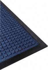 PRO-SAFE - 10 Ft. Long x 3 Ft. Wide, Poly Blended Carpet Surface, Raised Waffle Pattern Entrance Matting - 1/4 Inch Thick, Indoor, Heavy Traffic, Nitrile Rubber, Blue - Industrial Tool & Supply
