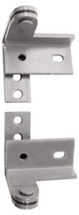 Stanley - 3" Long x 1-1/4" Wide x 0.2" Thick, Satin Chrome Finish Steel, Wardrobe Pivot Hinge - 0.322" Pin Diam, 5 Holes, 1-3/8 Min Door Thickness, 150 Lb Capacity, 3" Leaf Height - Industrial Tool & Supply
