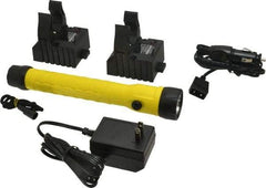 Streamlight - White LED Bulb, 130 Lumens, Industrial/Tactical Flashlight - Yellow Plastic Body, 1 NiCad Battery Included - Industrial Tool & Supply