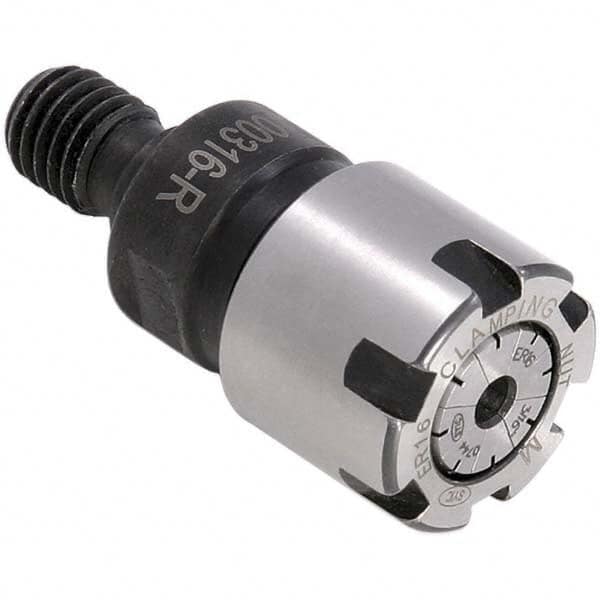 Techniks - 1mm x 10.5mm Threaded Shank ER ER16 Collet Chuck - Industrial Tool & Supply