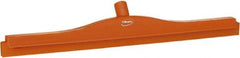 Vikan - 24" Rubber Blade Floor Squeegee - Double Edge, Orange, Plastic Holder - Industrial Tool & Supply