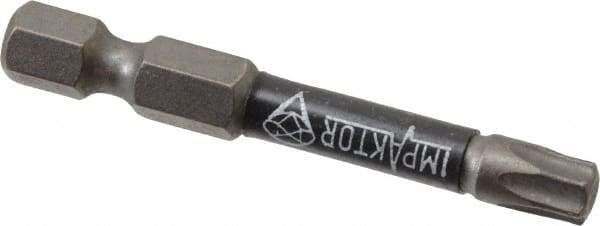 Wera - T30 Torx Bit - 1/4" Hex Drive, 2" OAL - Industrial Tool & Supply