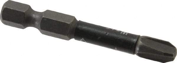 Wera - #3 Phillips Screwdriver Bit - 1/4" Hex Drive, 2" OAL - Industrial Tool & Supply