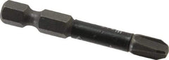 Wera - #3 Phillips Screwdriver Bit - 1/4" Hex Drive, 2" OAL - Industrial Tool & Supply