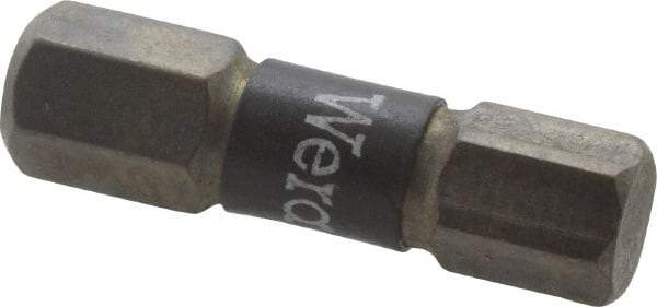 Wera - 6mm Hex Screwdriver Bit - 1/4" Drive, 1" OAL - Industrial Tool & Supply