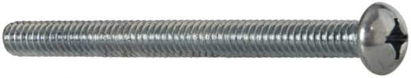 Value Collection - 1/4-20 UNC, 3" Length Under Head Phillips Drive Machine Screw - Round Head, Grade 2 Steel, Zinc-Plated Finish, Without Washer - Industrial Tool & Supply