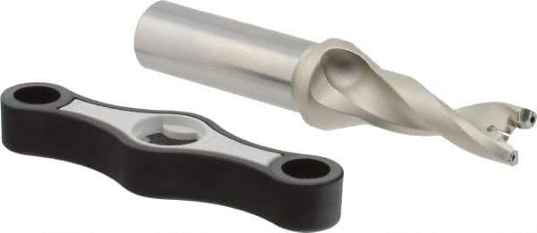 Iscar - 0.512 to 35/64" Diam, 3xD, 1.53" Max Depth, 5/8" Shank Diam, 4.12" OAL, Replaceable Tip Drill - IDK, IDM, IDN, IDP Insert, 13 Seat Size, DSM Toolholder, Series ChamDrillJet - Industrial Tool & Supply