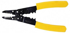 Ideal - 18 to 8 AWG Capacity Wire Stripper/Crimper - 8-3/4" OAL, Plastic Cushion Handle - Industrial Tool & Supply