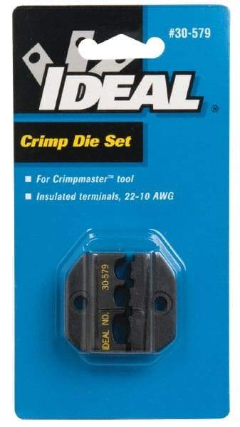 Ideal - Terminal Crimper - Insulated Terminal 22-10 AWG - Die Set Only Style - Industrial Tool & Supply