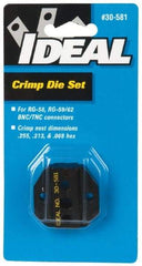 Ideal - RG-58, RG-59/62 Crimping Die Set - Use with Crimpmaster Ratcheting Crimp Tool - Industrial Tool & Supply