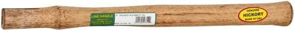 Made in USA - 18" Long Replacement Handle for Blacksmith Hammers - 1-1/4" Eye Length x 1" Eye Width, Hickory, Material Grade Type B - Industrial Tool & Supply