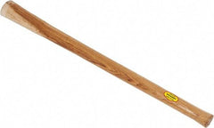 Made in USA - 36" Long Replacement Handle for Railroad/Clay Pick - 3" Eye Length x 2" Eye Width, Hickory, 5 Lb Capacity, Material Grade Type B - Industrial Tool & Supply