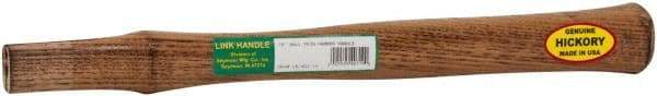 Made in USA - 16" Long Replacement Handle for Ball Pein, Machinist & Riveting Hammers - 1-1/16" Eye Length x 19/32" Eye Width, Hickory, Material Grade Type B - Industrial Tool & Supply