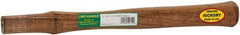 Made in USA - 16" Long Replacement Handle for Ball Pein, Machinist & Riveting Hammers - 1-1/16" Eye Length x 19/32" Eye Width, Hickory, Material Grade Type B - Industrial Tool & Supply
