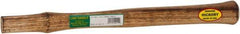 Made in USA - 18" Long Replacement Handle for Ball Pein, Machinist & Riveting Hammers - 1-3/16" Eye Length x 11/16" Eye Width, Hickory, Material Grade Type B - Industrial Tool & Supply