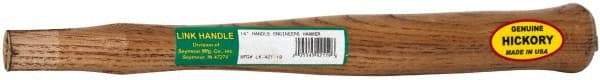 Made in USA - 14" Long Replacement Handle for Sledge Hammers - 7/8" Eye Length x 5/8" Eye Width, Hickory, 1-1/2 to 2-1/2 Lb Capacity, Material Grade Type B - Industrial Tool & Supply