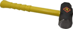 NUPLA - 8 Lb Head, 16" Long Sledge Hammer - Steel Head, 2-1/4" Face Diam, Fiberglass Handle - Industrial Tool & Supply