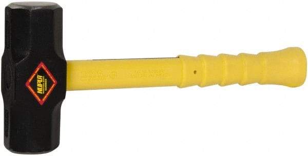 NUPLA - 10 Lb Head, 16" Long Sledge Hammer - Steel Head, 2-1/2" Face Diam, Fiberglass Handle - Industrial Tool & Supply