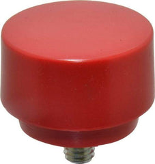 NUPLA - 1-1/2" Face Diam, Grade Medium, Red Hammer Tip/Face - Plastic - Industrial Tool & Supply