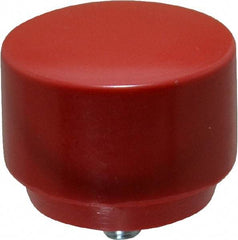 NUPLA - 2" Face Diam, Grade Medium, Red Hammer Tip/Face - Plastic - Industrial Tool & Supply