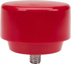 NUPLA - 3" Face Diam, Grade Medium, Red Hammer Tip/Face - Plastic - Industrial Tool & Supply